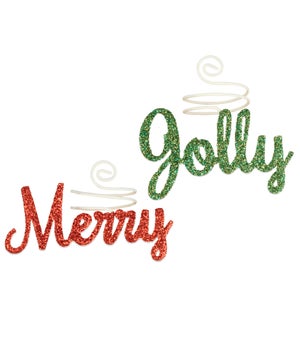 Merry & Jolly Wine Charm & Napkin Holder 2A