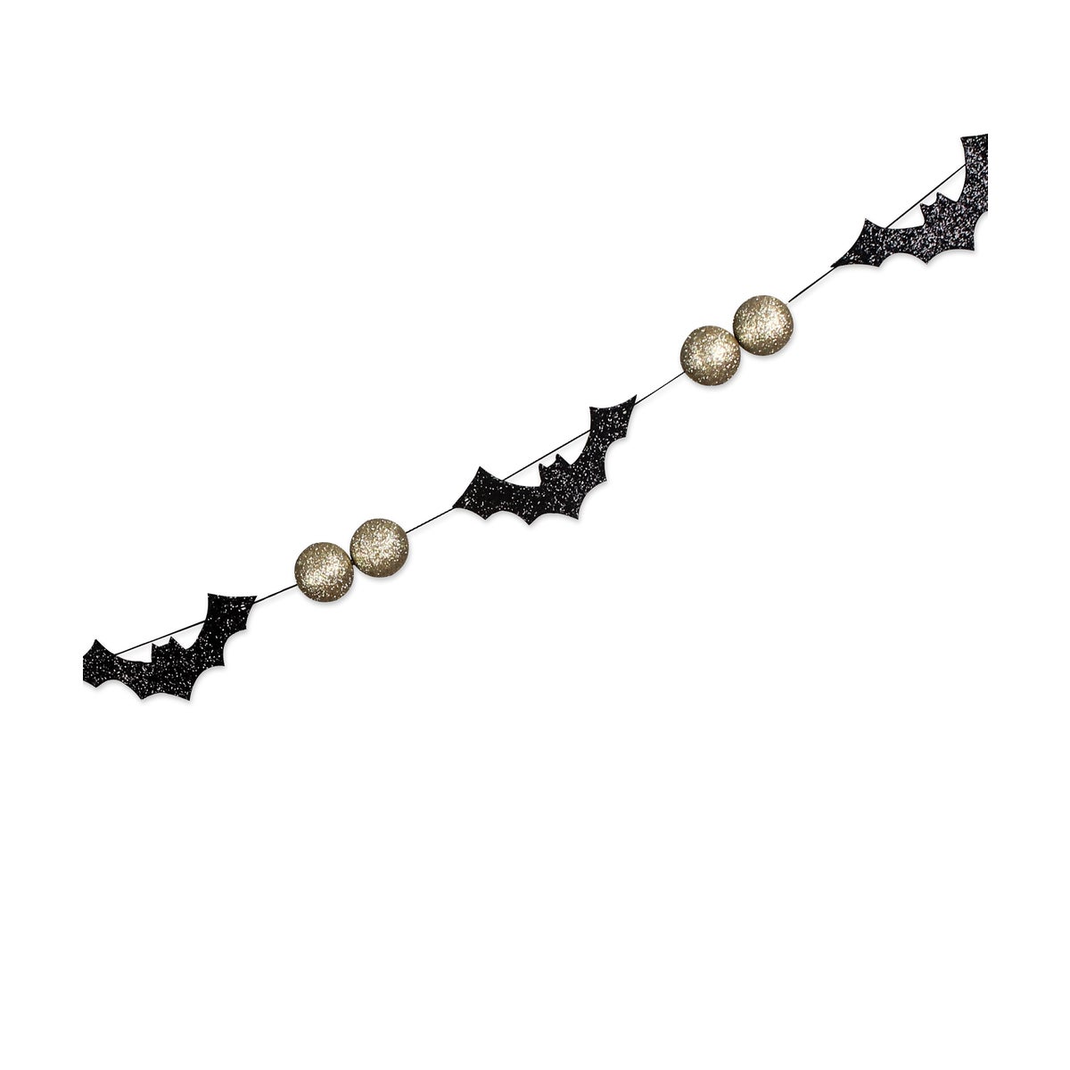 All Hallows' Eve Bat & Bead Garland