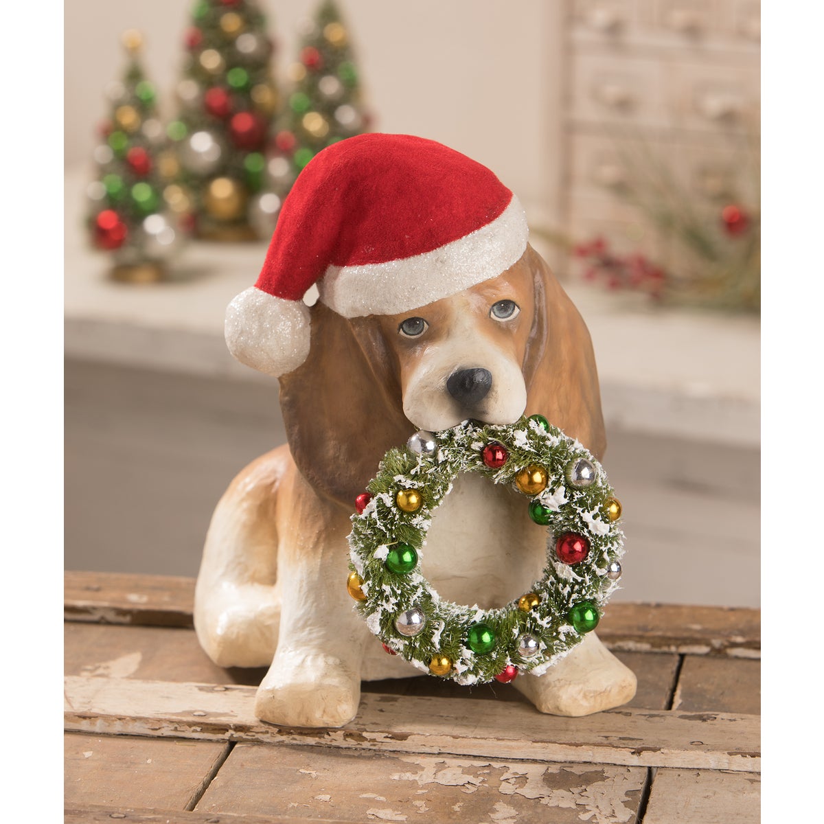 Puppy with Wreath