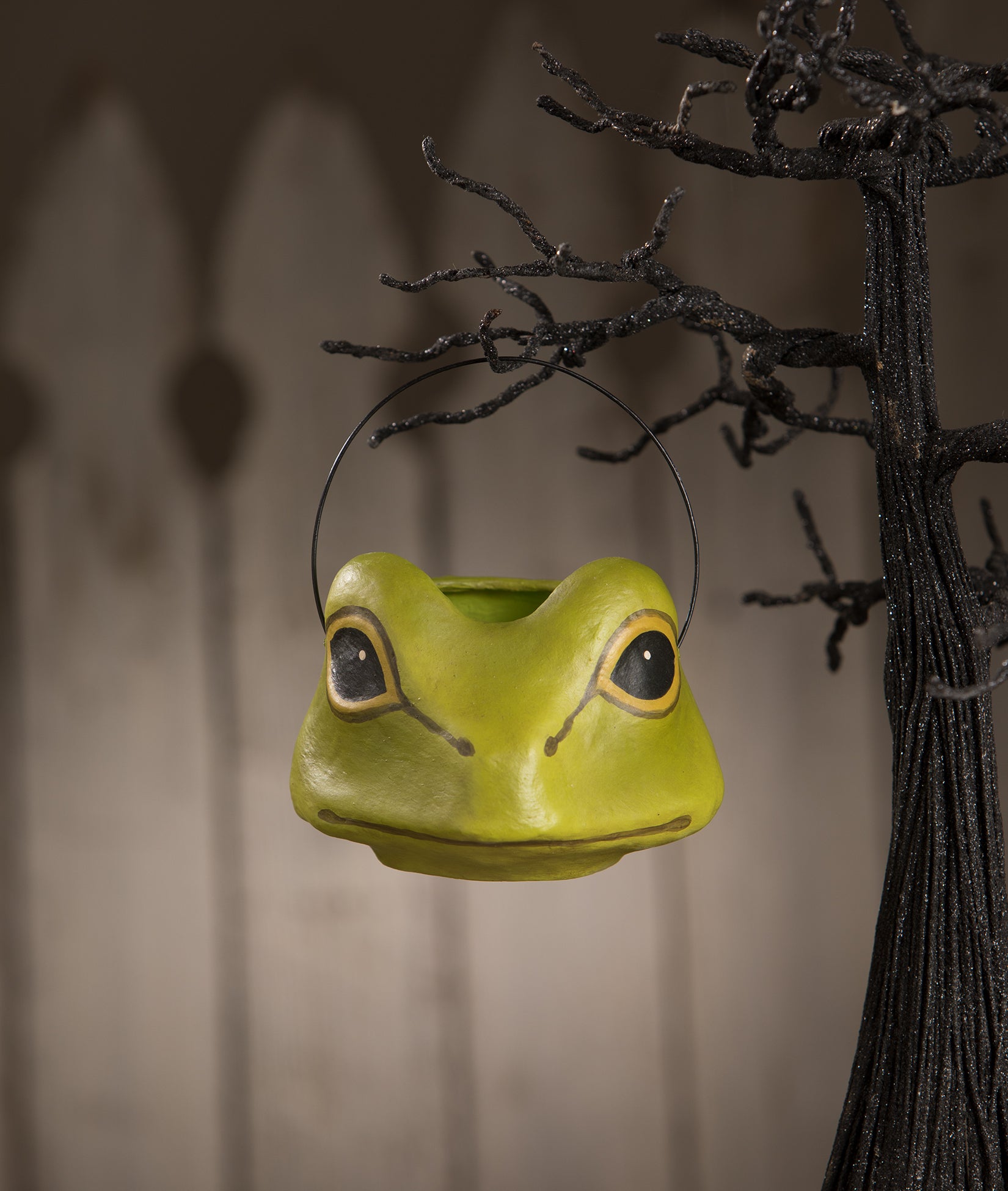 Froggie Bucket Small - paper mache | Bethany Lowe Designs