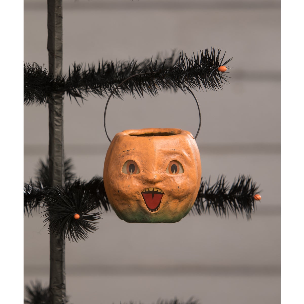 Vintage Happy Mini Pumpkin Bucket