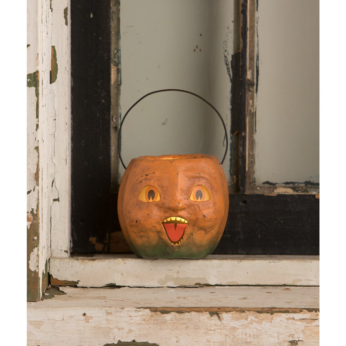 Vintage Happy Mini Pumpkin Bucket