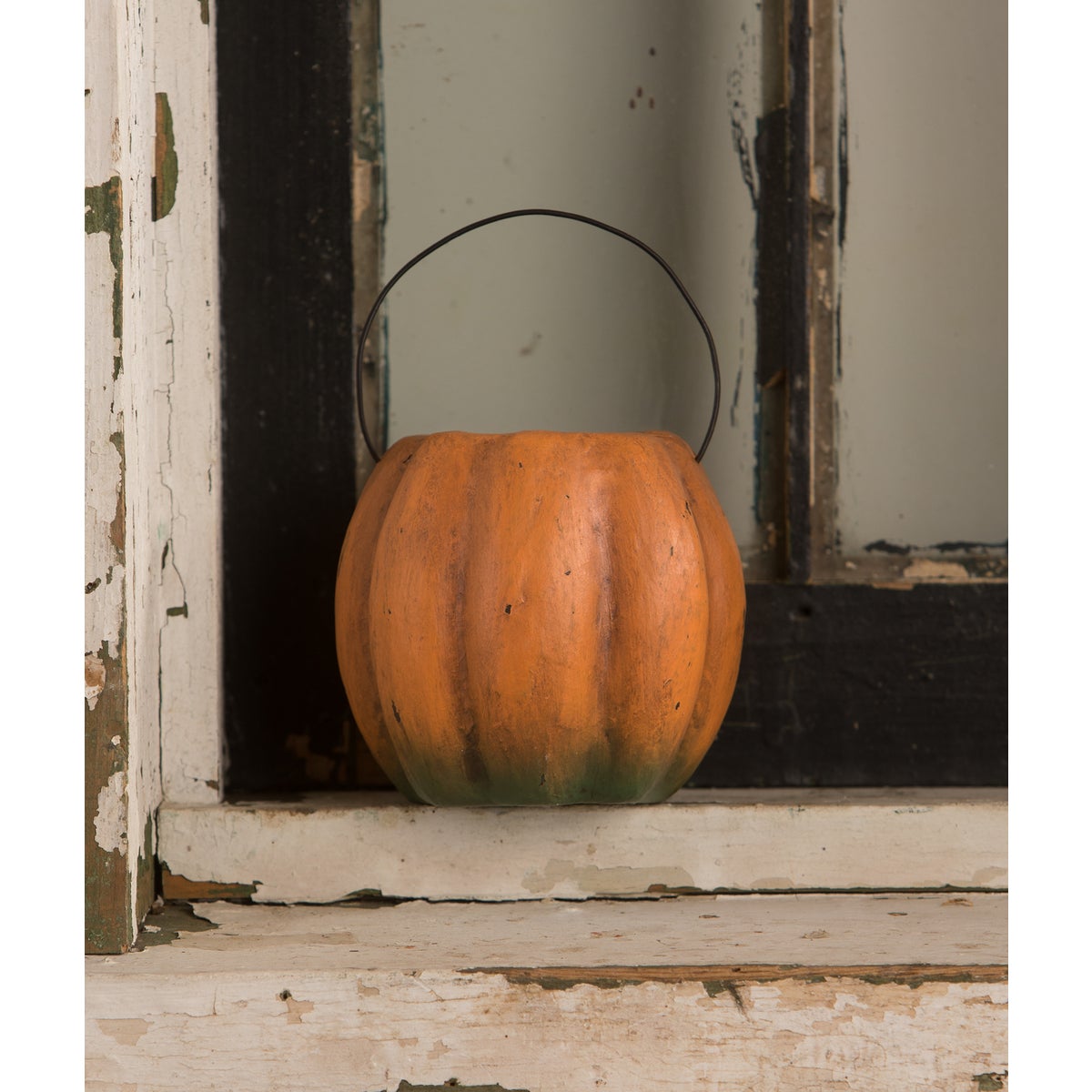 Vintage Scary Mini Pumpkin Bucket