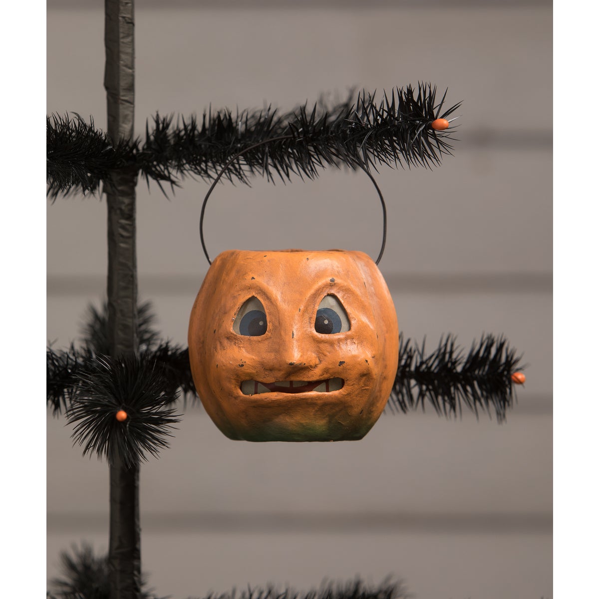 Vintage Scary Mini Pumpkin Bucket