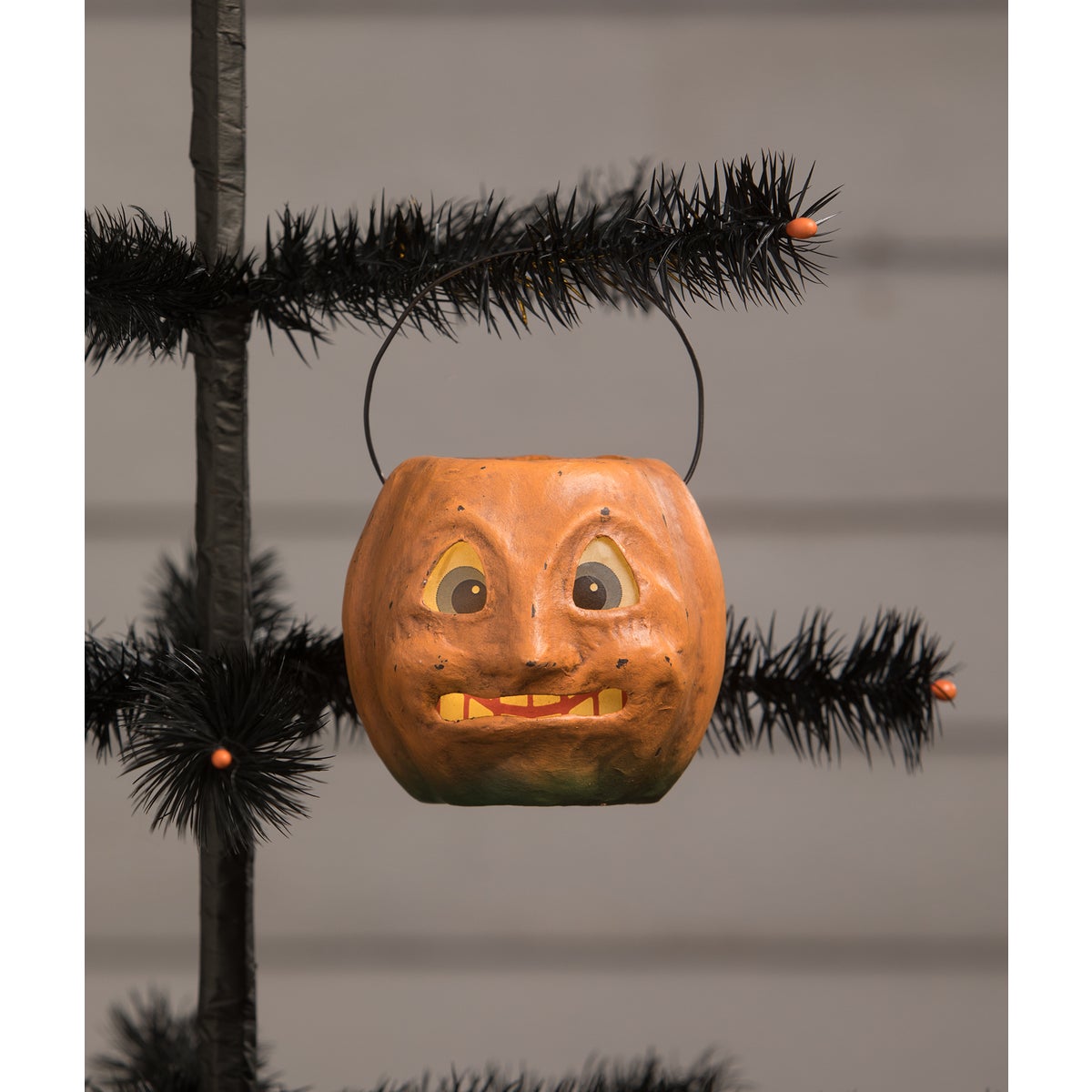 Vintage Scary Mini Pumpkin Bucket