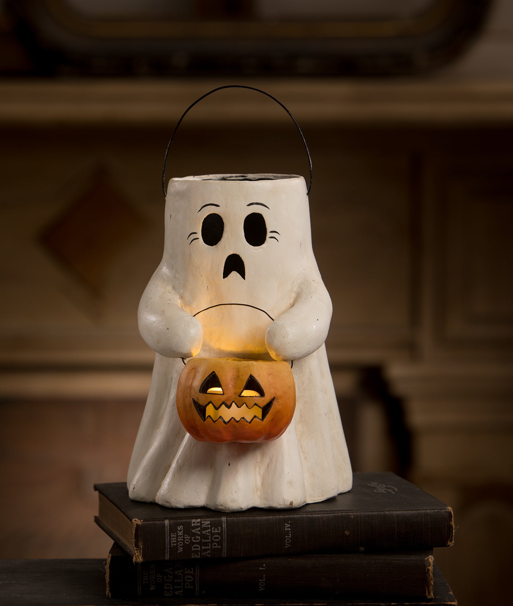 Bethany Lowe Ghost With store Pumpkin Large Paper Mache