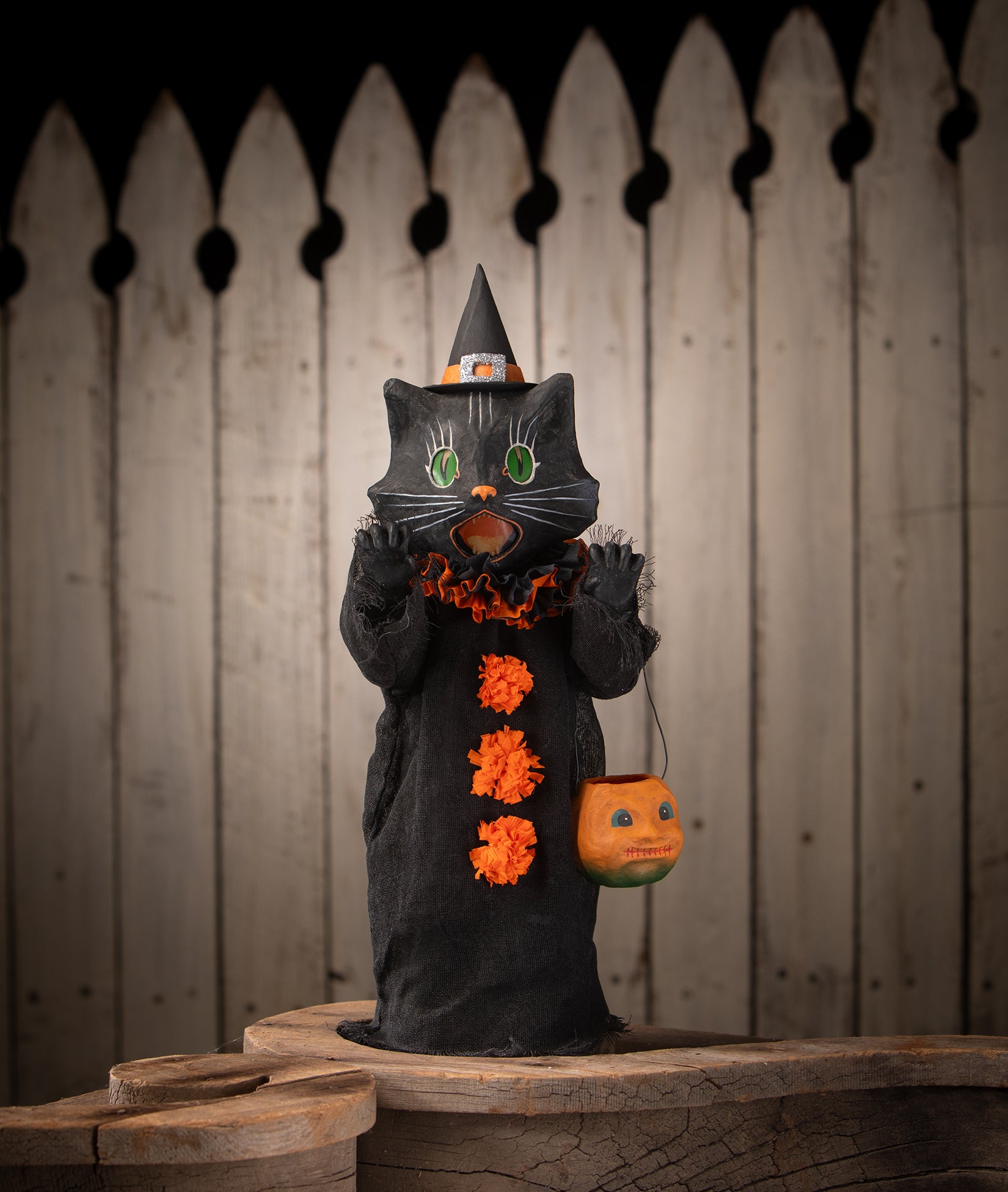 【レア】Bethany Lowe ハロウィン　猫　置物 Bethany Lowe 9.5