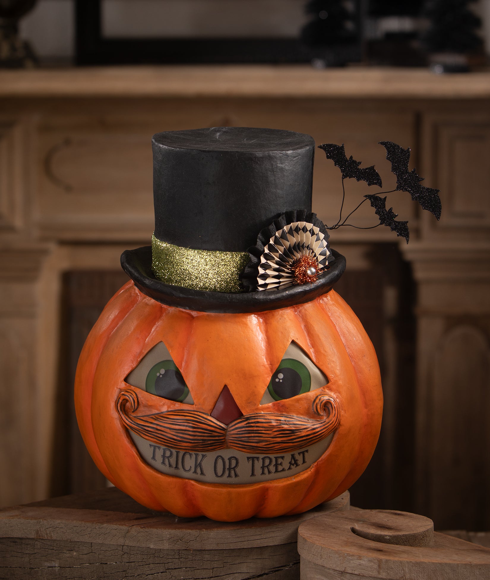 Halloween Bethany Lowe Designs Skelly's shops Pumpkin Carriage Ride Skeleton Cat Witch