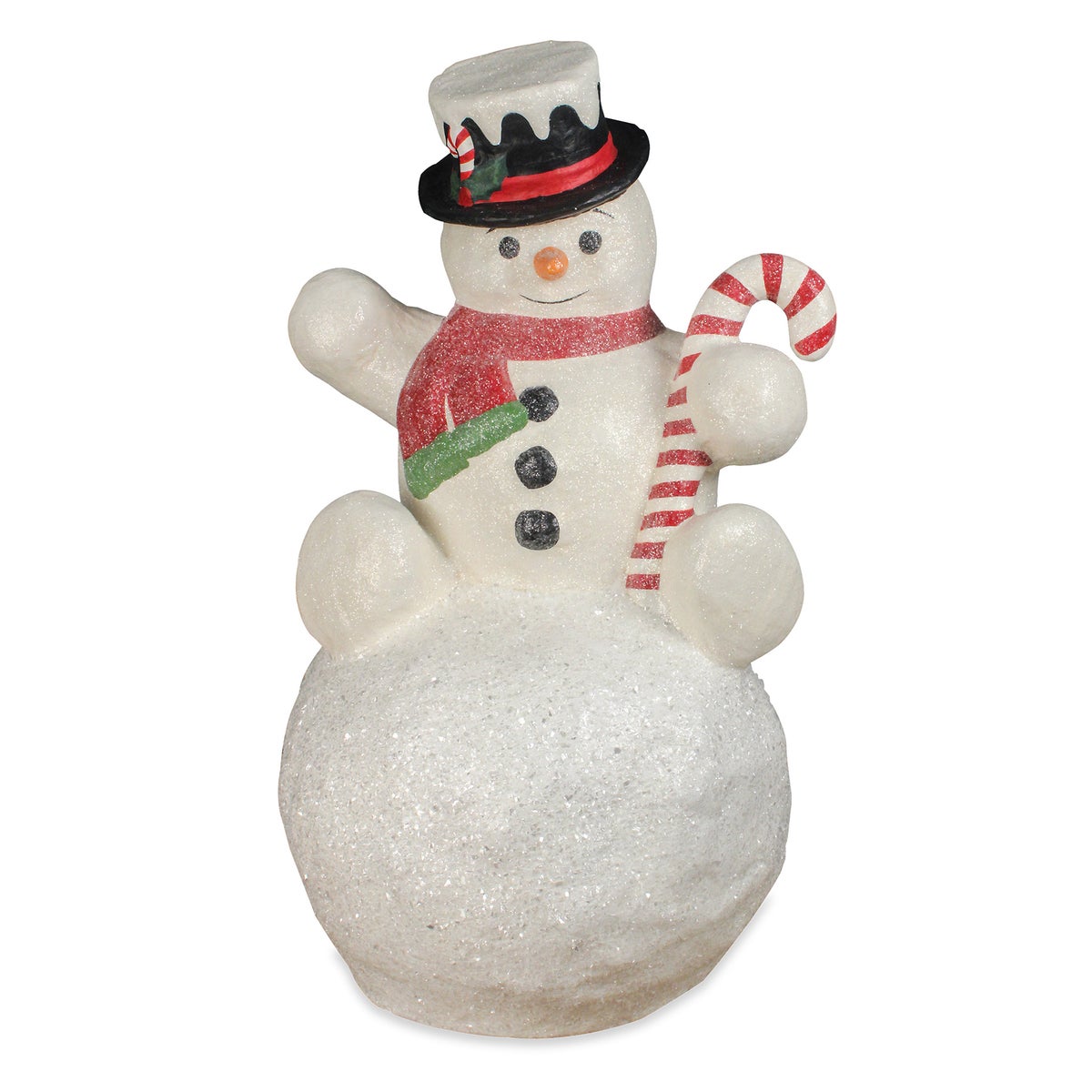 Snowman on Snowball Large Paper Mache