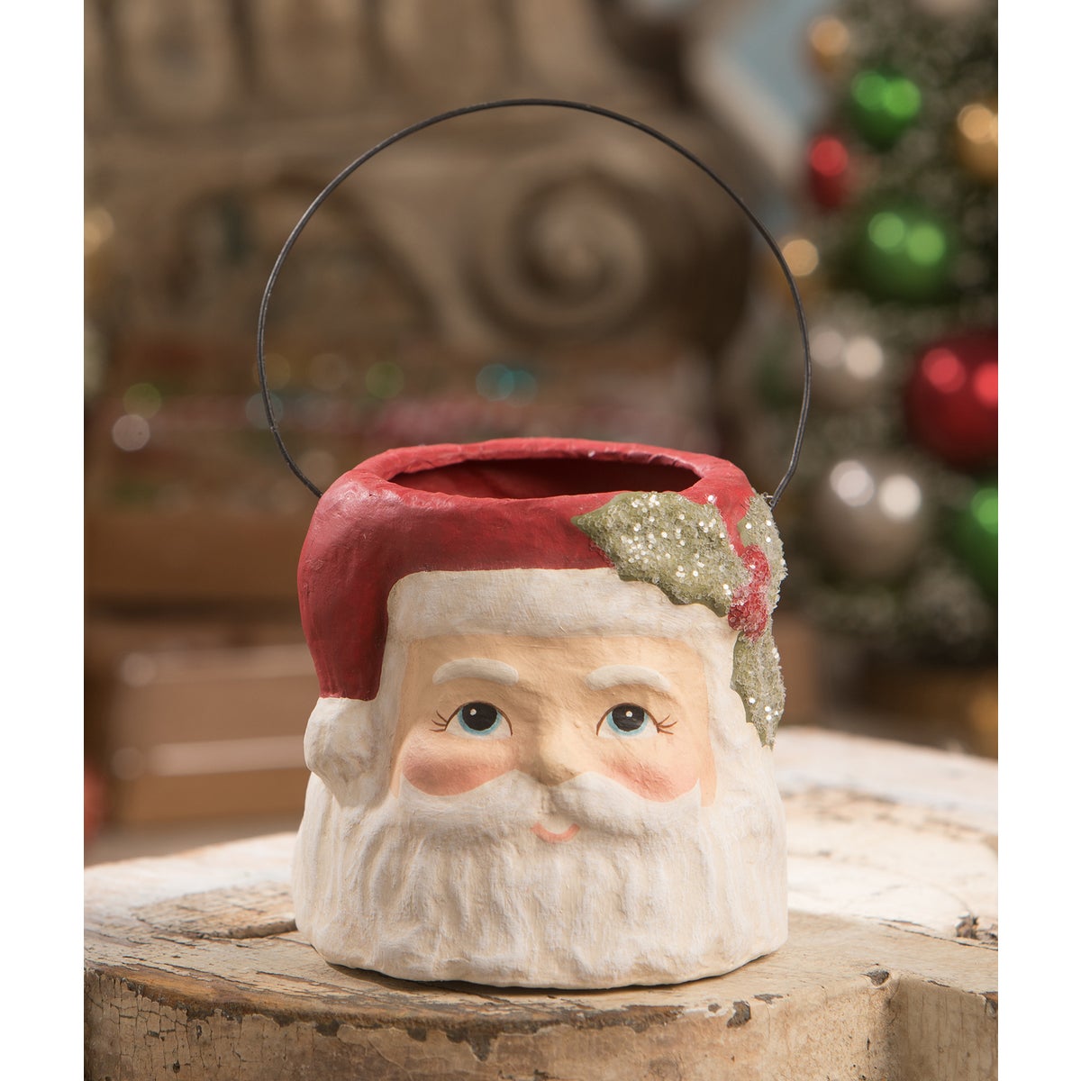 Holly Jolly Santa Bucket Small