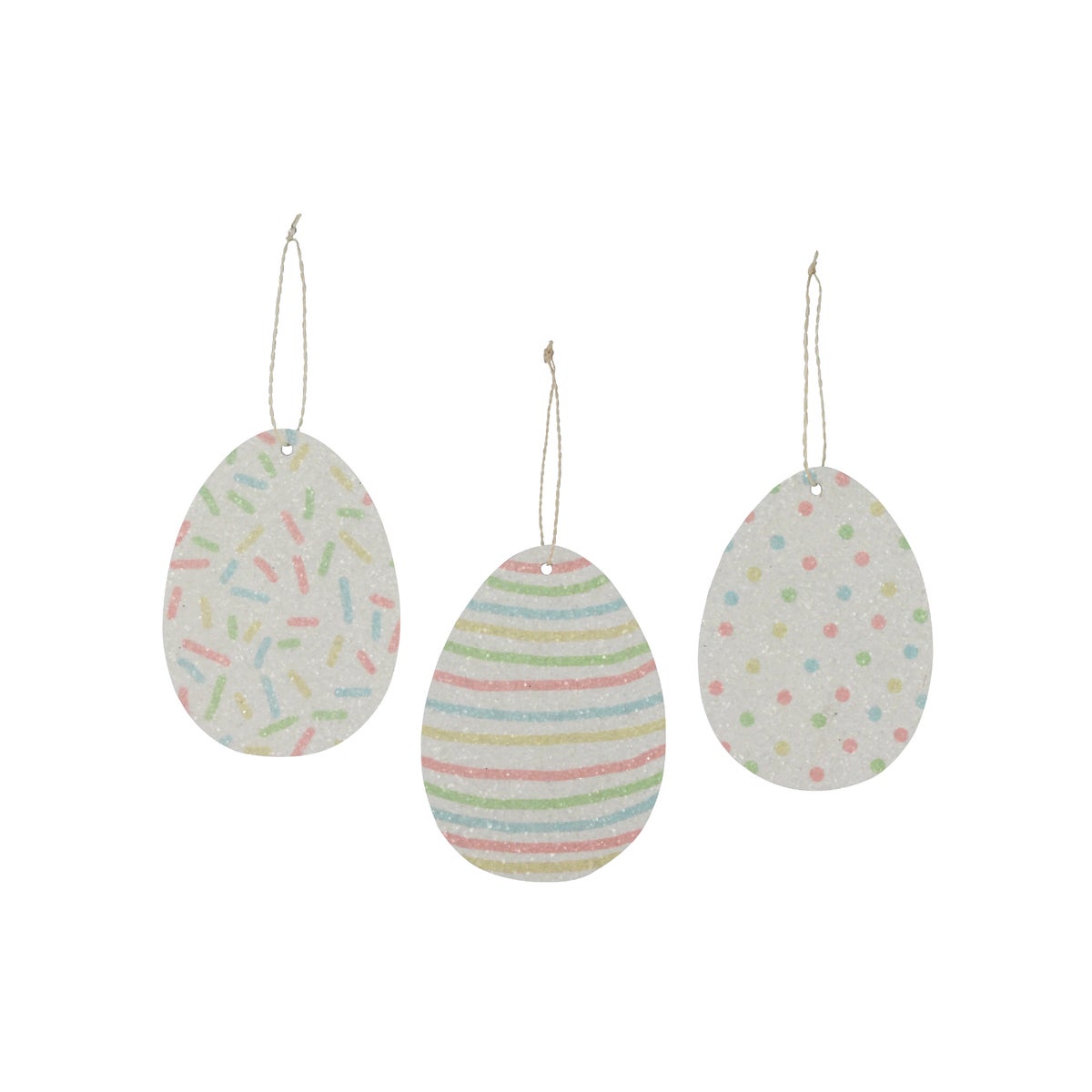 Confetti Pressed Paper Egg Ornament 3A
