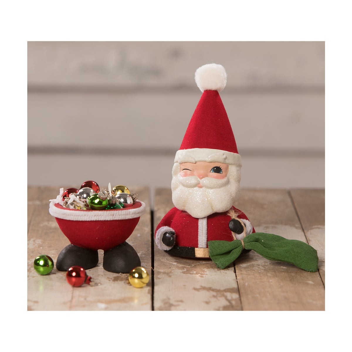 Bobble Head Santa Container