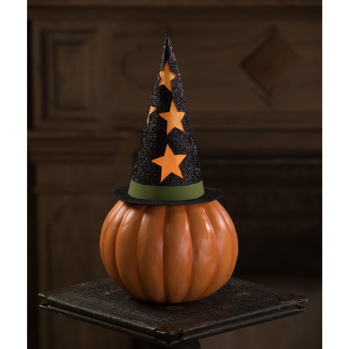 Retro Pumpkin Witch Container