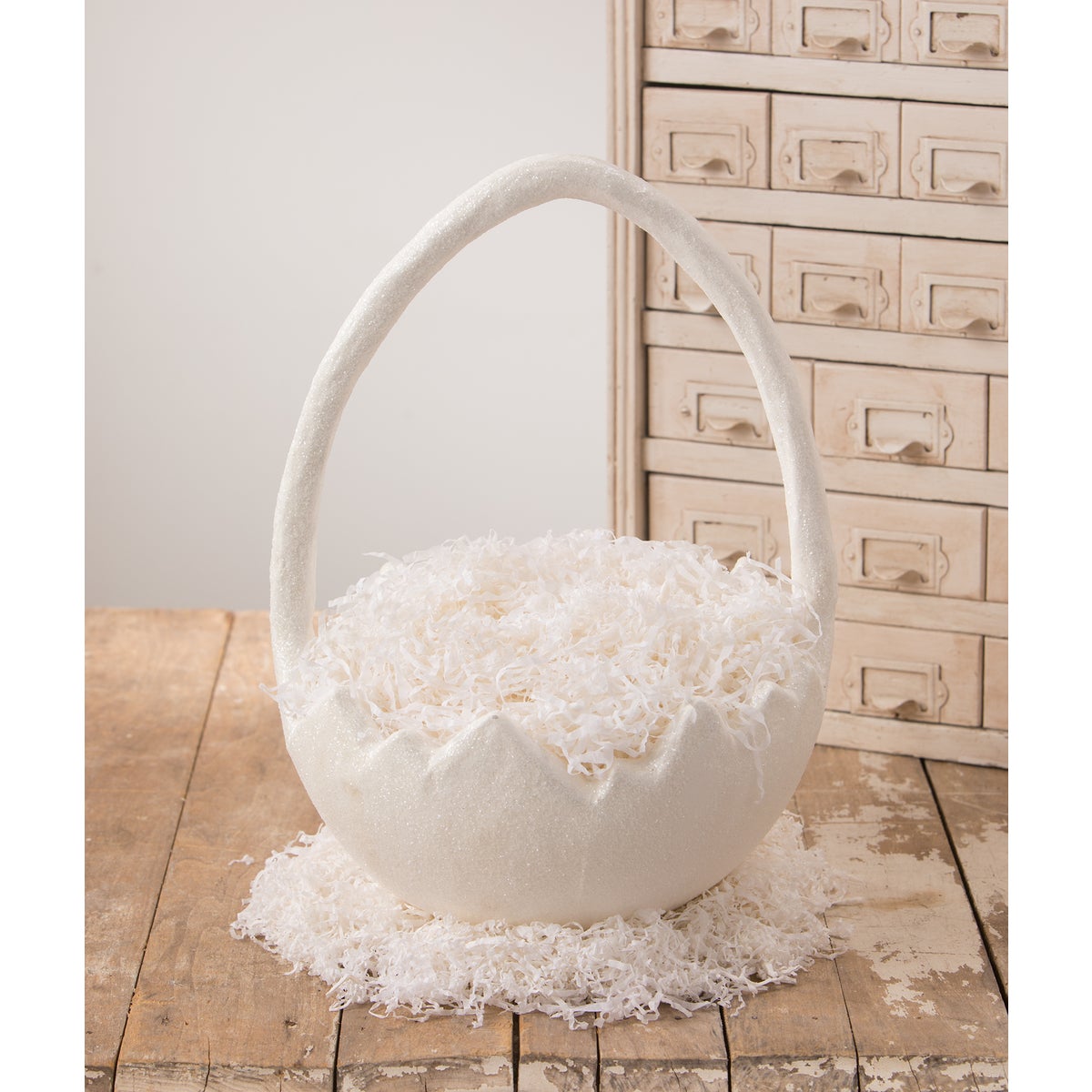 Cracked Egg Bucket Large Paper Mache
