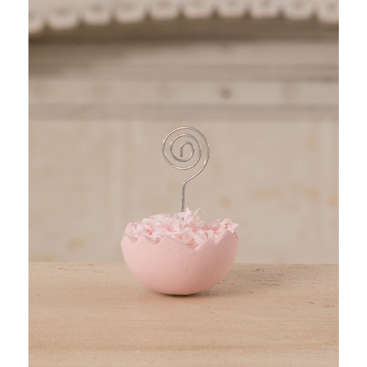 Cracked Egg Pink Place Card Holder