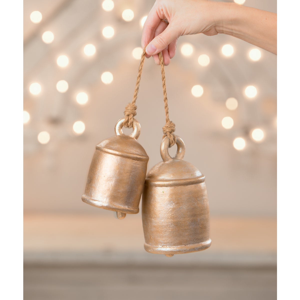 Metallic Paper Mache Bells