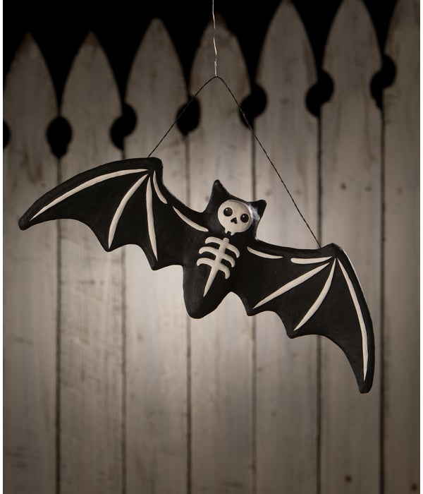 Large Skeleton Bat Paper Mache