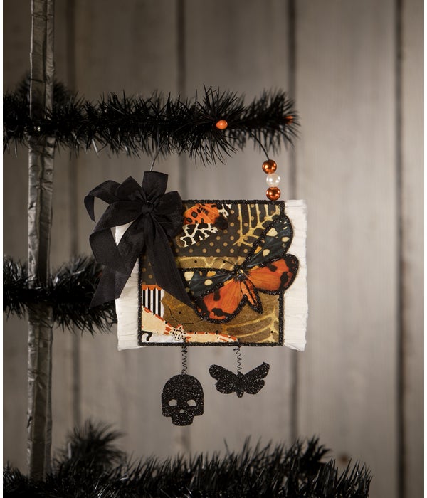 Gold Spotted Moth Postcard Ornament