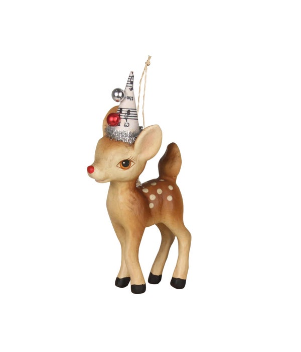 Retro Reindeer Ornament