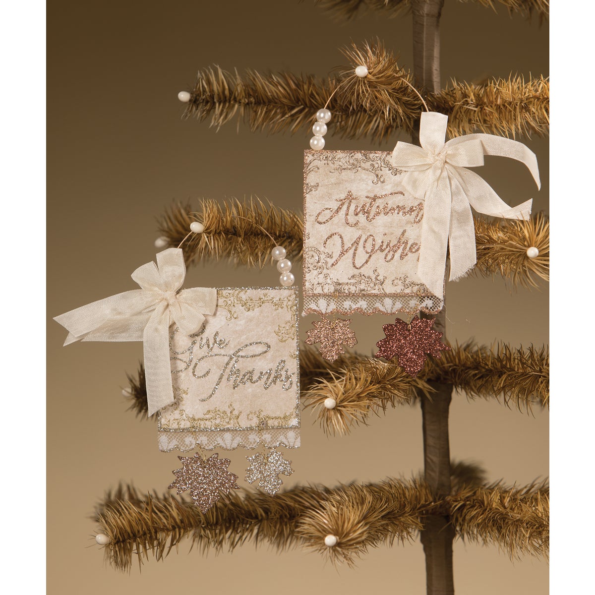 Elegant Fall Postcard Ornament 2A