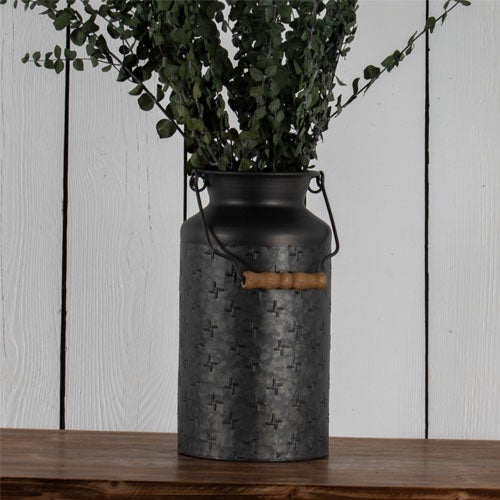 black galvanized vase wholesale home decor