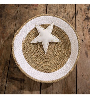 RECYCLED FABRIC STAR DECORATIVE ACCENT