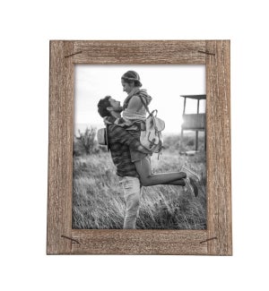 8X10 WEATHERED PHOTO FRAME WITH NAIL ACCENTS