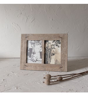 5X7 TWO PHOTO WEATHERED PHOTO FRAME