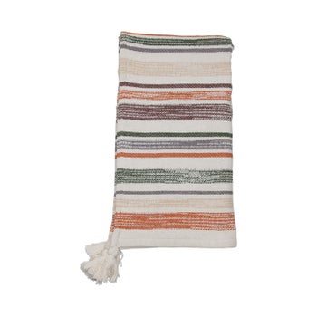 HAND WOVEN MULTI HAYES THROW NEUTRAL