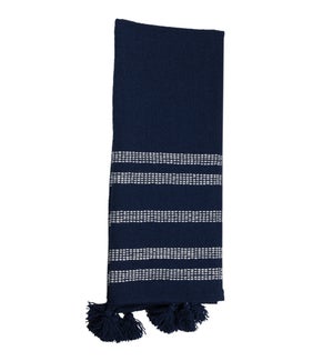 HAND WOVEN DYLAN THROW NAVY