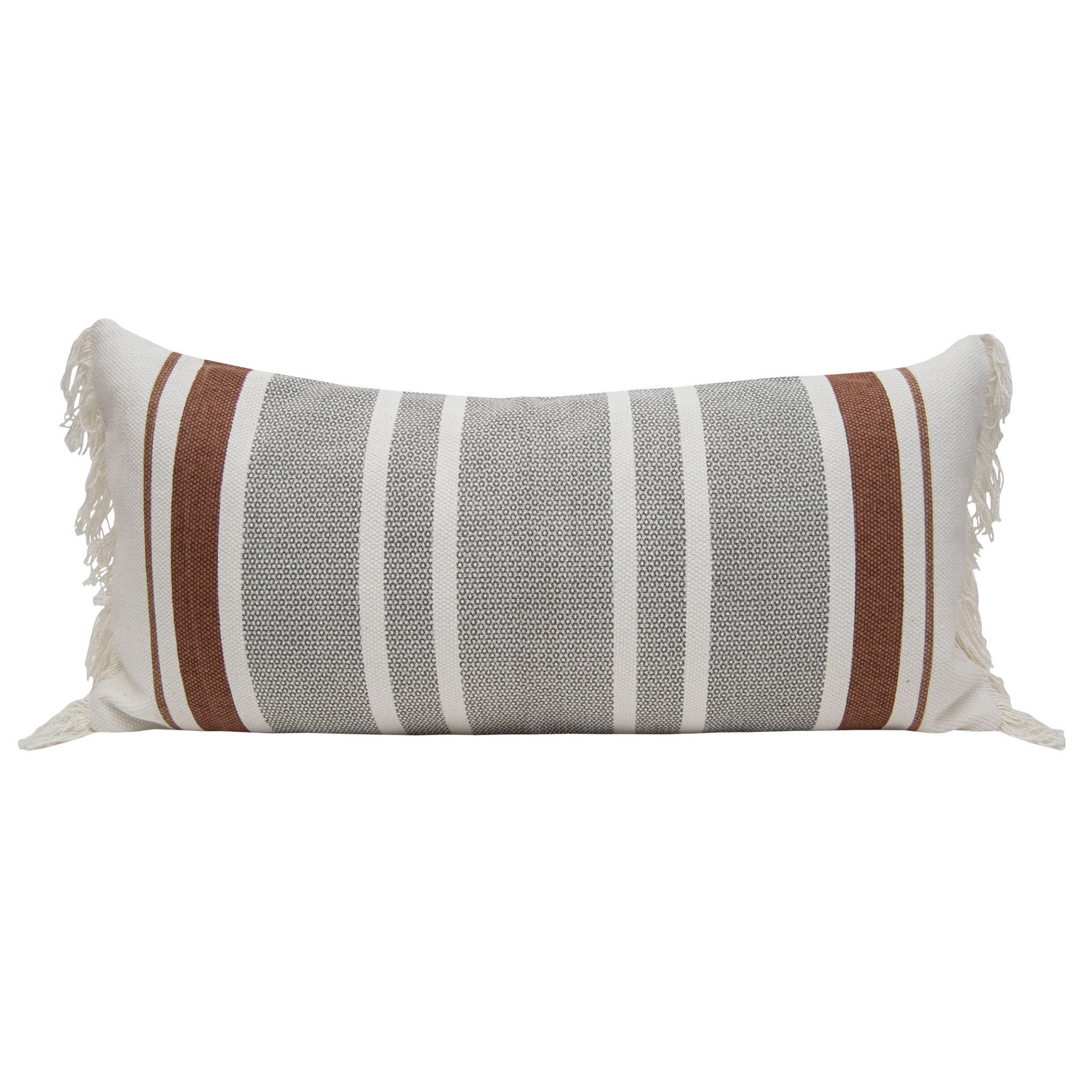gray and rust pillows