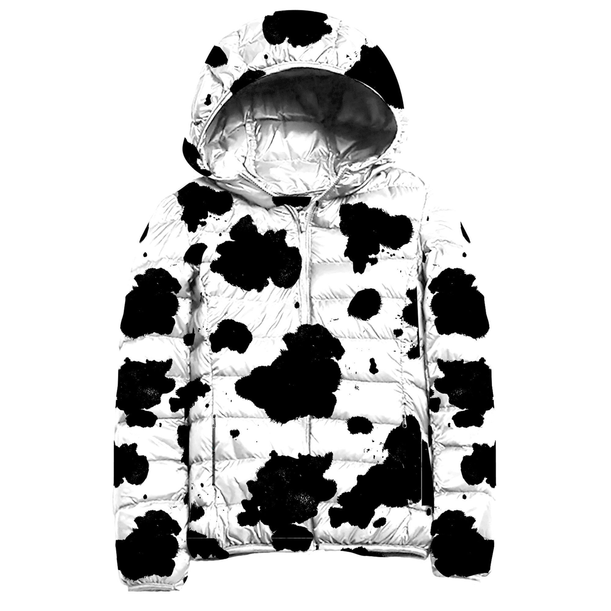 cow print puffer