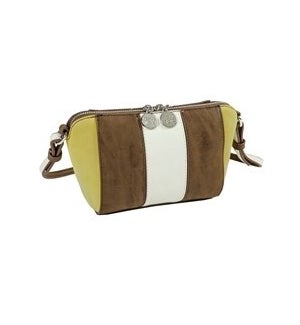 Stone/Brown/Lime Colorblock Crossbody