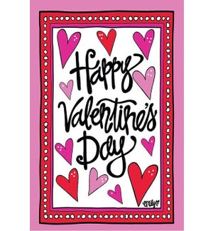 Happy Val day 18X12 Flag
