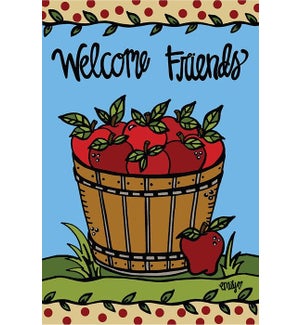 Welcome friends apple18X12 Flag