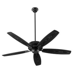 Breeze Patio 52-in Black Indoor/Outdoor Ceiling Fan (5-Blade)
