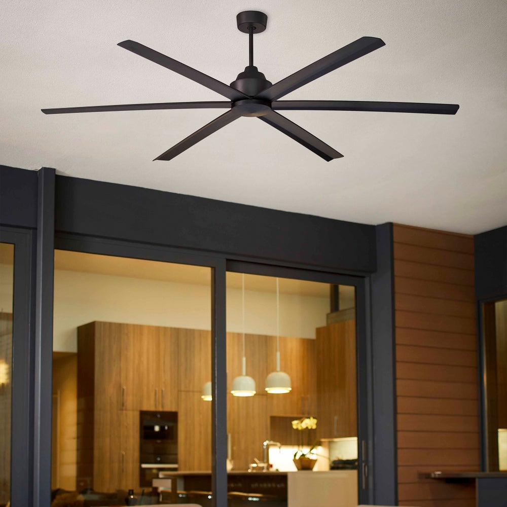 TITUS 80" 6-Blade Matte Black Ceiling Fan