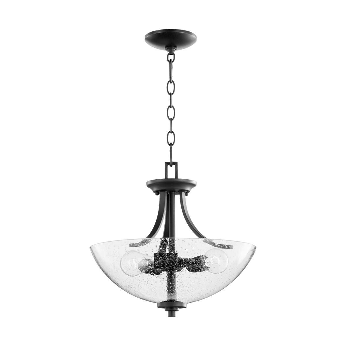 Reyes 15-in Semi-Flush Mount Black