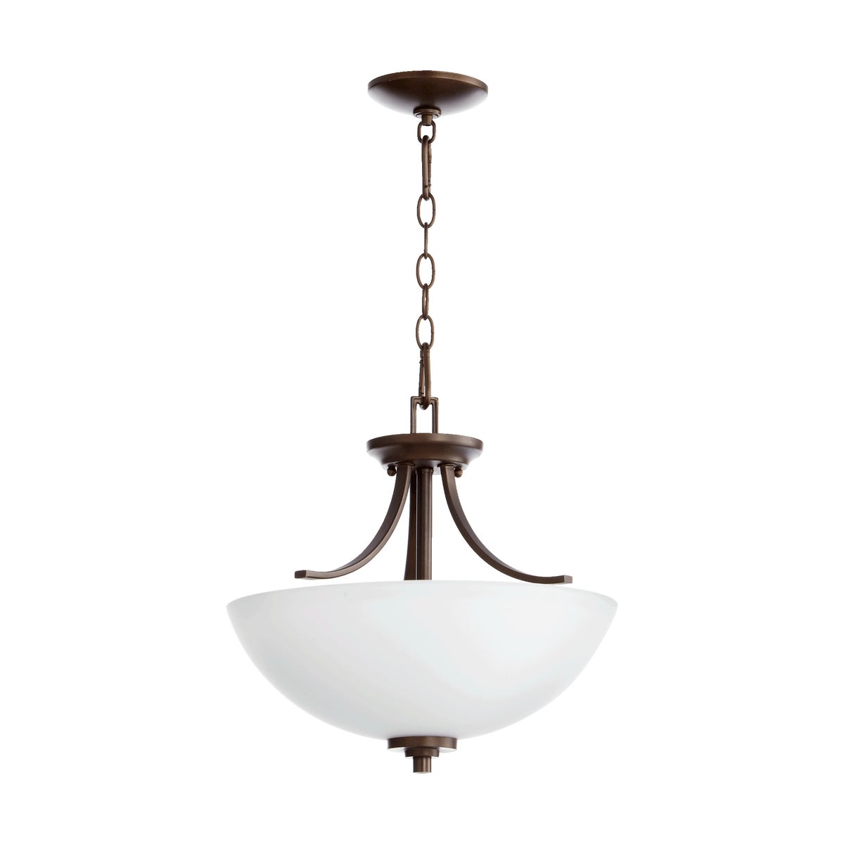 Reyes 15-in Semi-Flush Mount Oiled Bronze