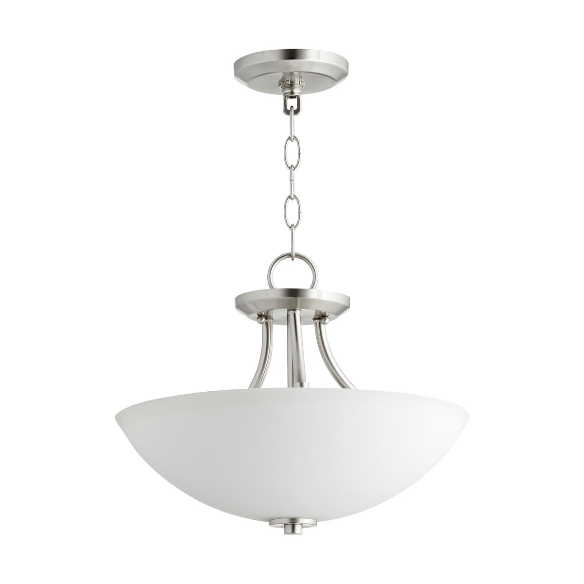 Barkley 15-in Semi-Flush Mount Satin Nickel