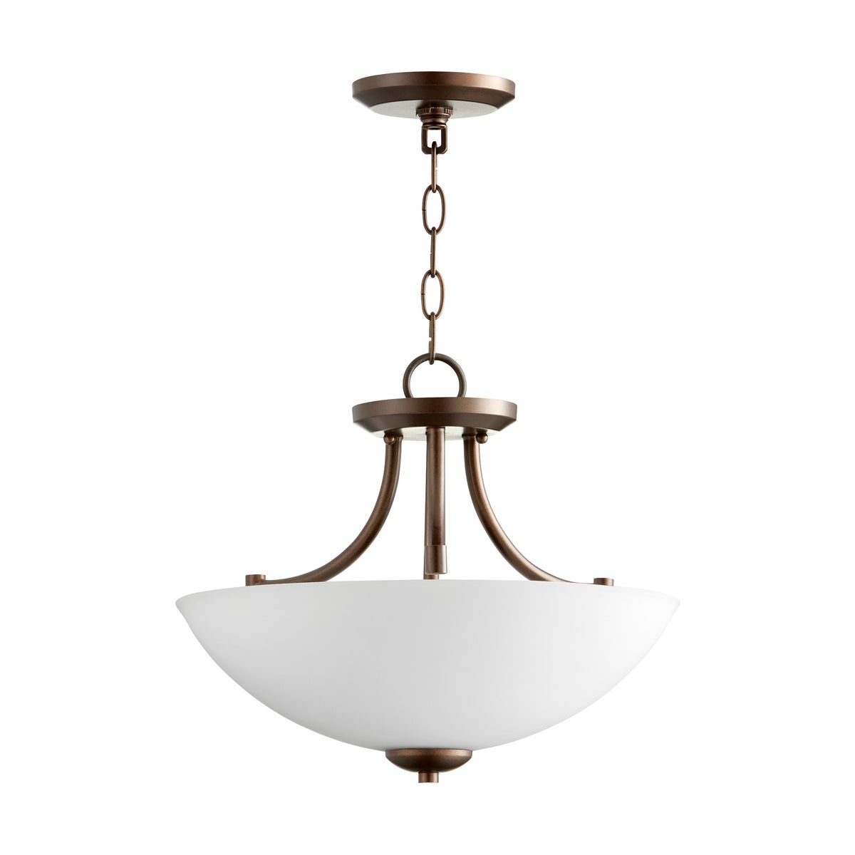 Barkley 15-in Semi-Flush Mount Oiled Bronze