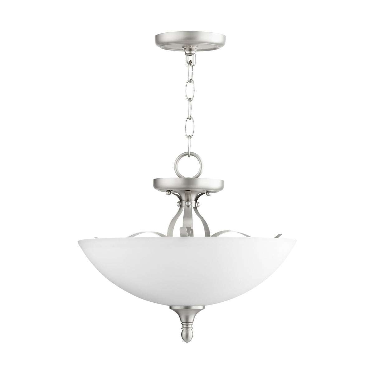 Jardin 15-in Semi-Flush Mount Satin Nickel