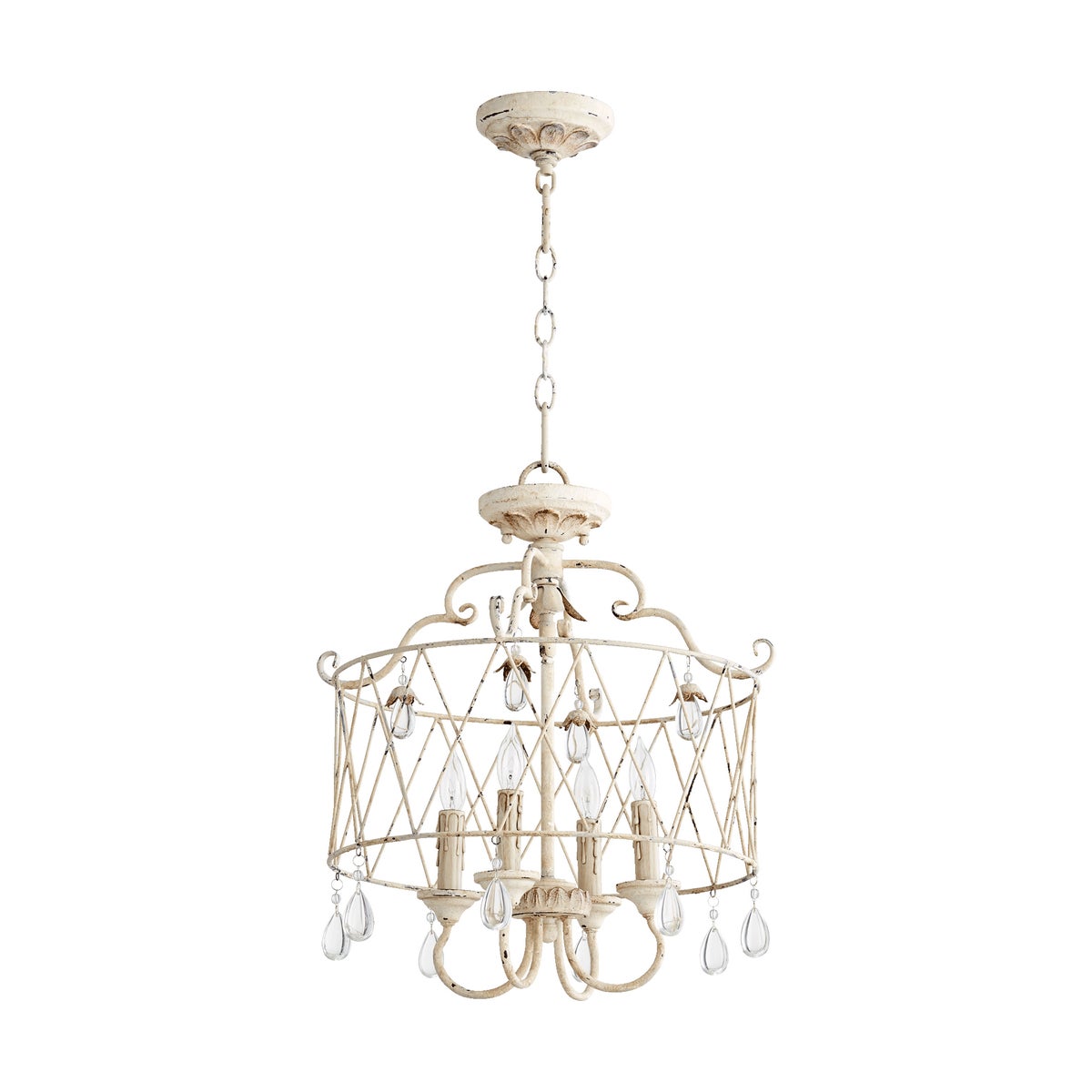 Venice 17.5-in Semi-Flush Mount Persian White
