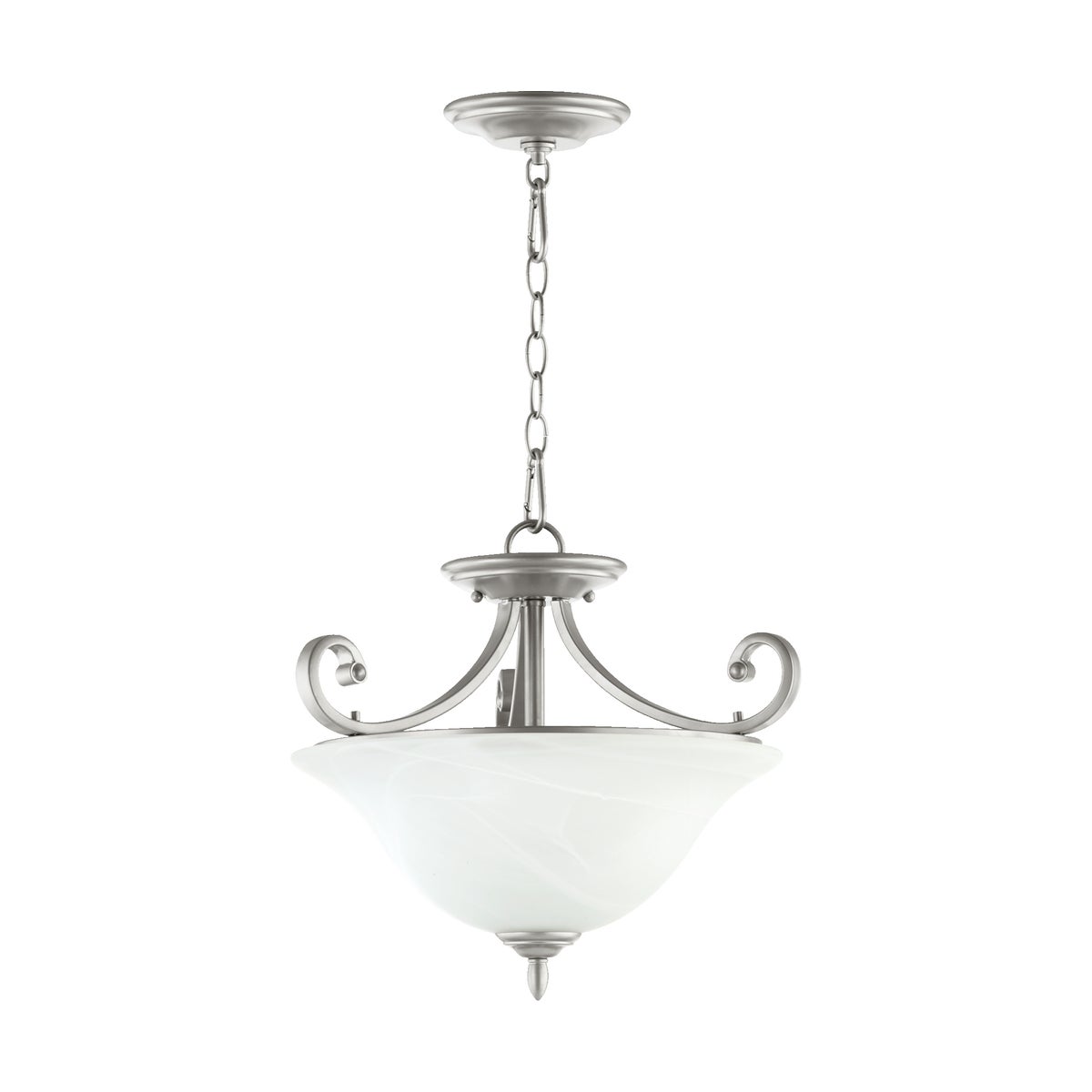Bryant 17.5-in Semi-Flush Mount Classic Nickel