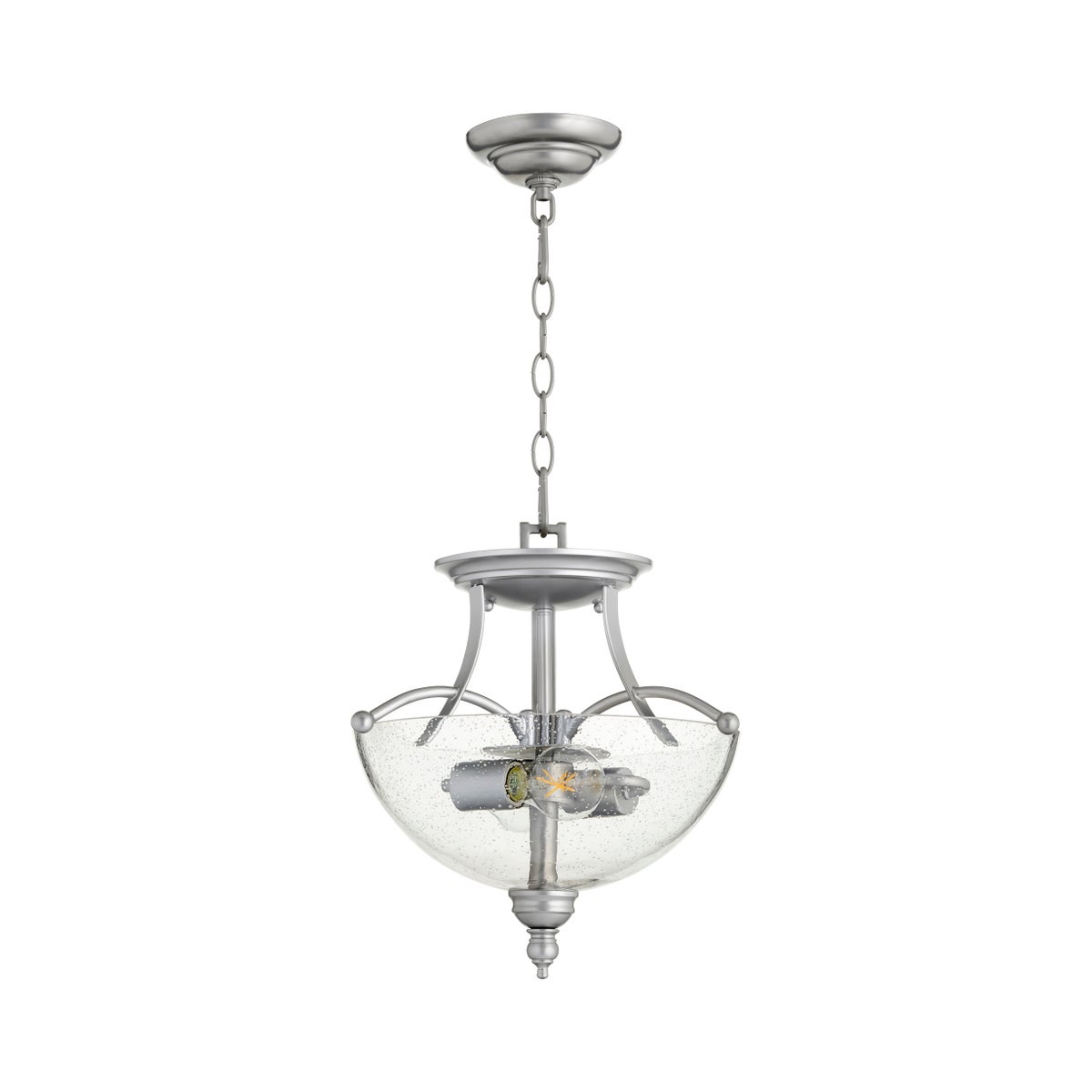 Aspen 14-in Semi-Flush Mount Classic Nickel