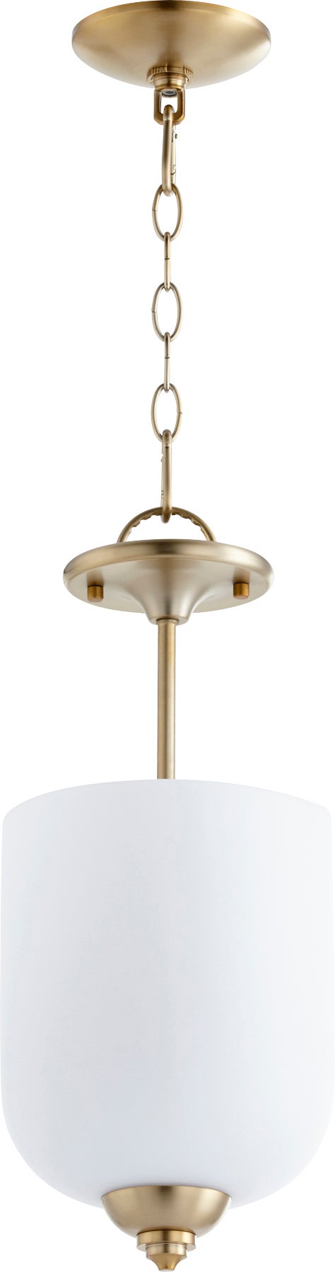 Antique Finish Quorum 6911-3-180 Transitional Three Light Island Pendant from Richmond Collection in Brass 38.00 inches 18.00x38.00x8.00 