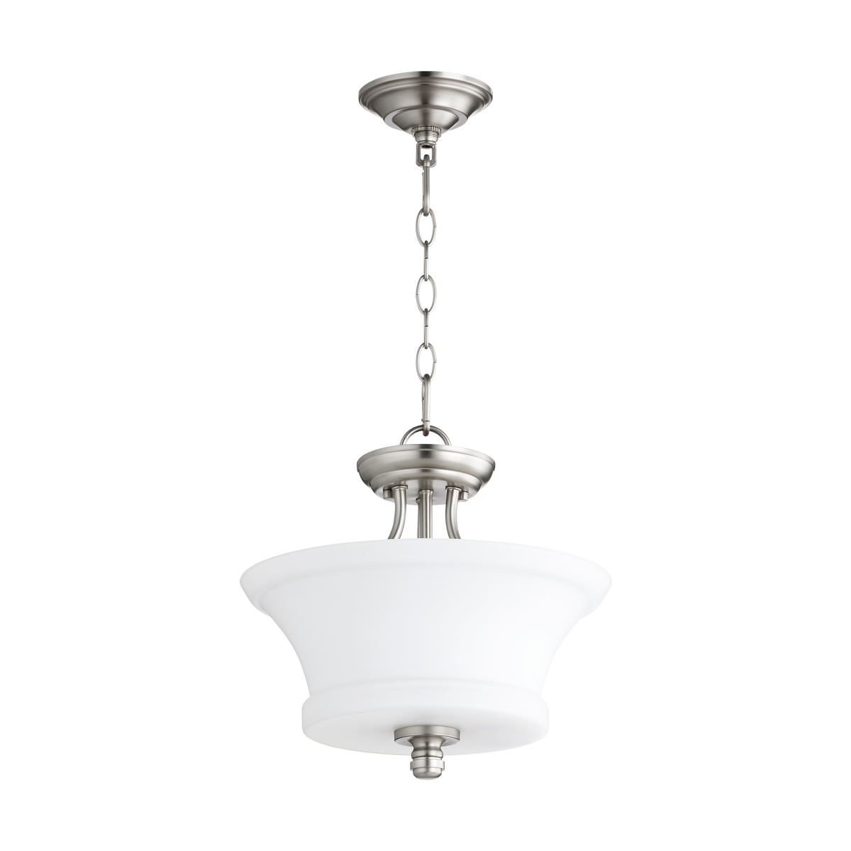 Rossington 13-in Semi-Flush Mount Satin Nickel