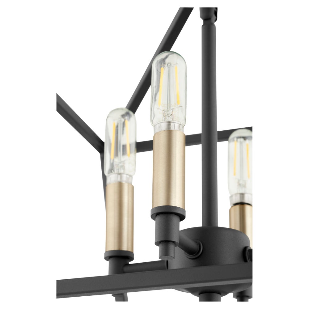 Gabriel 13-in Semi-Flush Mount Black