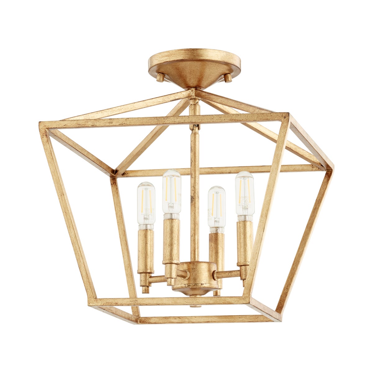 Gabriel 13-in Semi-Flush Mount Gold Leaf