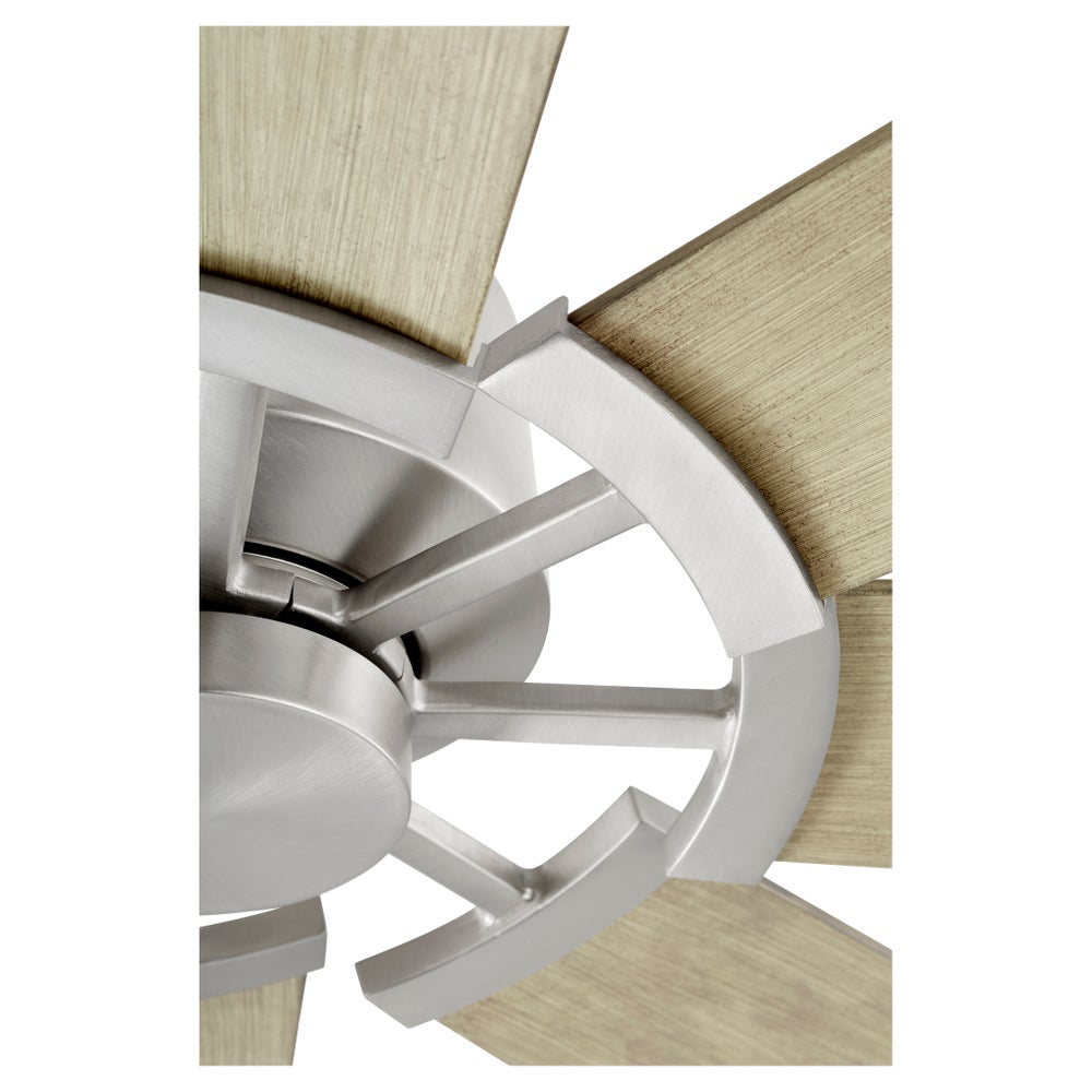 MOD 72" Damp Listed Satin Nickel Ceiling Fan